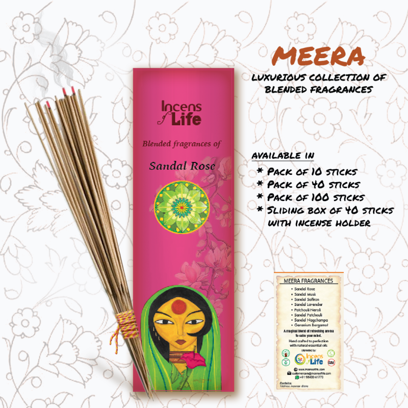 Meera Incense - Sandal Rose - Image 2