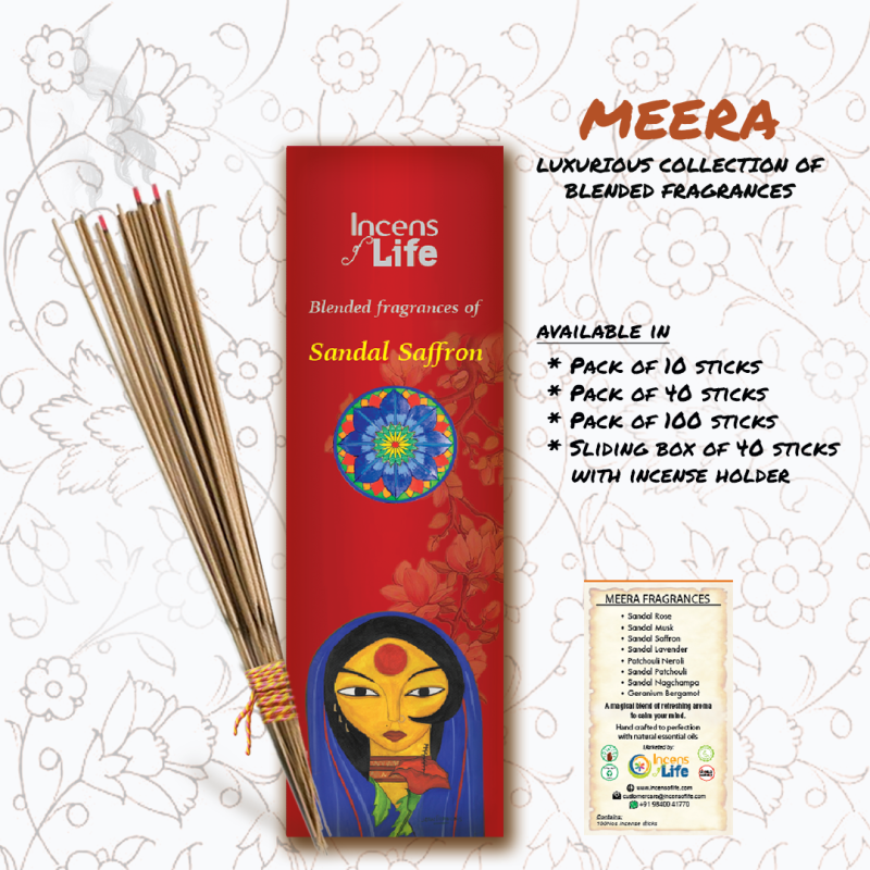 Meera Incense - Sandal Saffron - Image 2